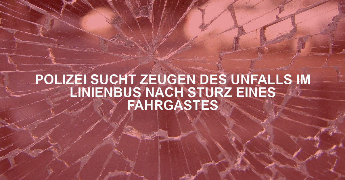 Polizei sucht Zeugen des Unfalls im Linienbus nach Sturz eines Fahrgastes